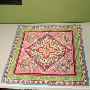 Vera Bradley pink and green paisley scarf